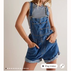 Free People Ziggy Shortalls NWOT